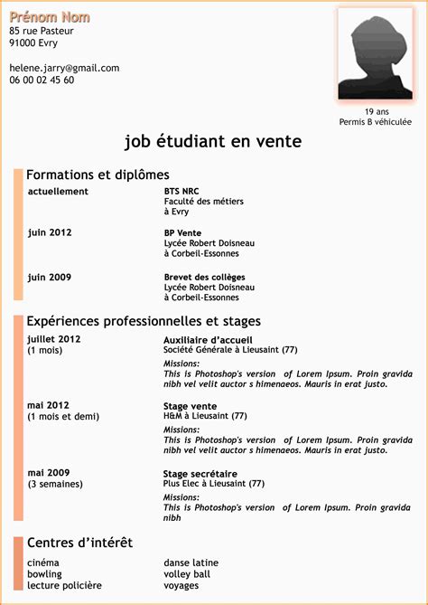 cv pour ado|CV étudiant 16 ans exemple gratuit